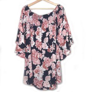 Altar'd State Boho Floral Bell Sleeve Dress